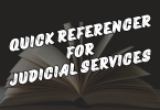 Quick referencer for judicial services